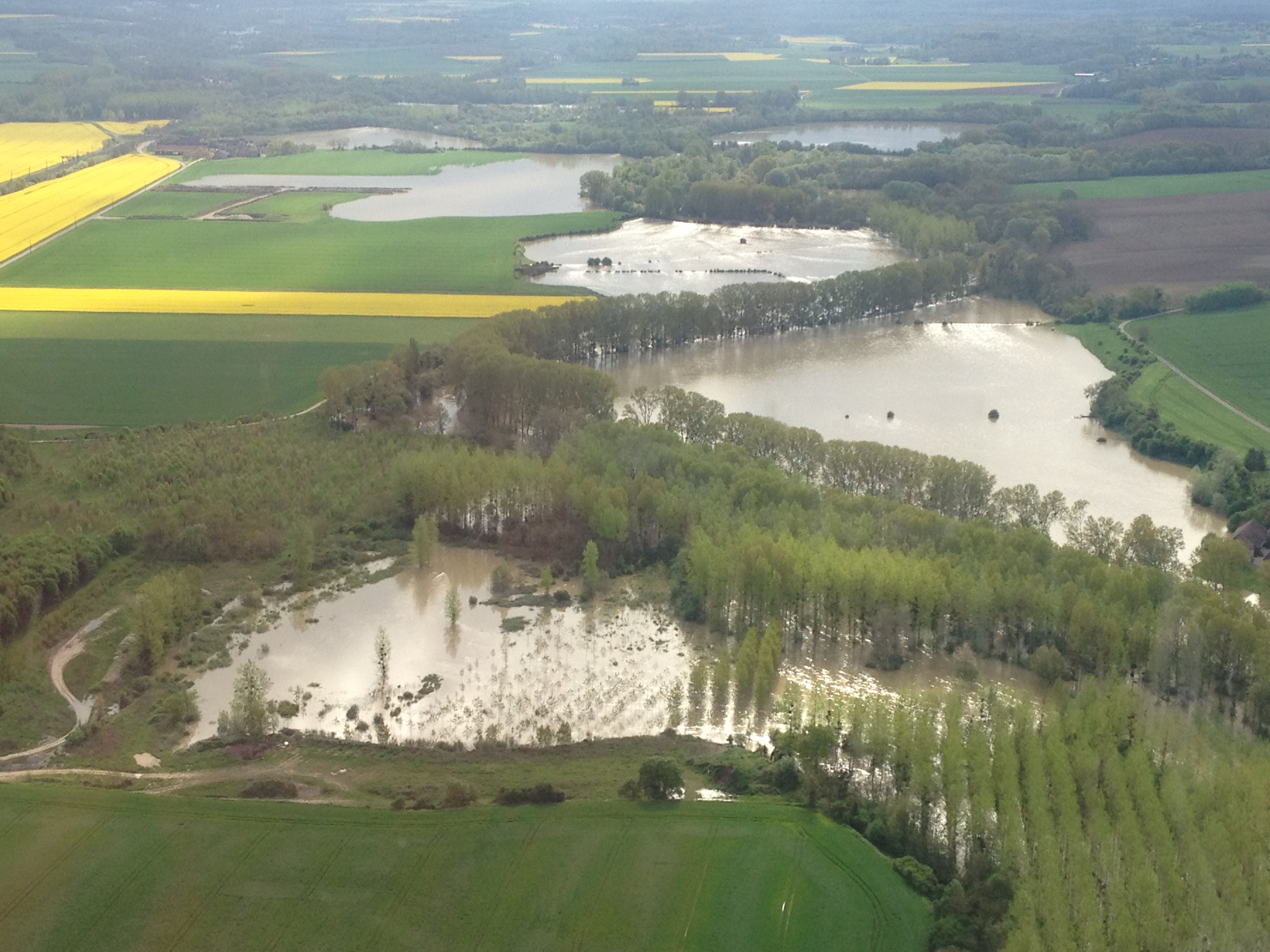 Crue de l'Armançon, en mai 2013, à Brienon sur Armançon et Mont Saint Sulpice ,dans l'Yonne